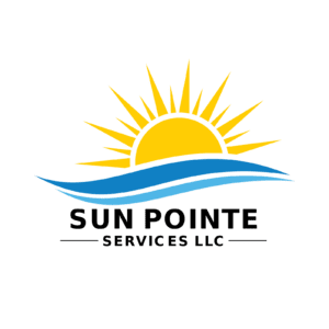 Sun Pointe Services LLC New Logo - sun and pool waves